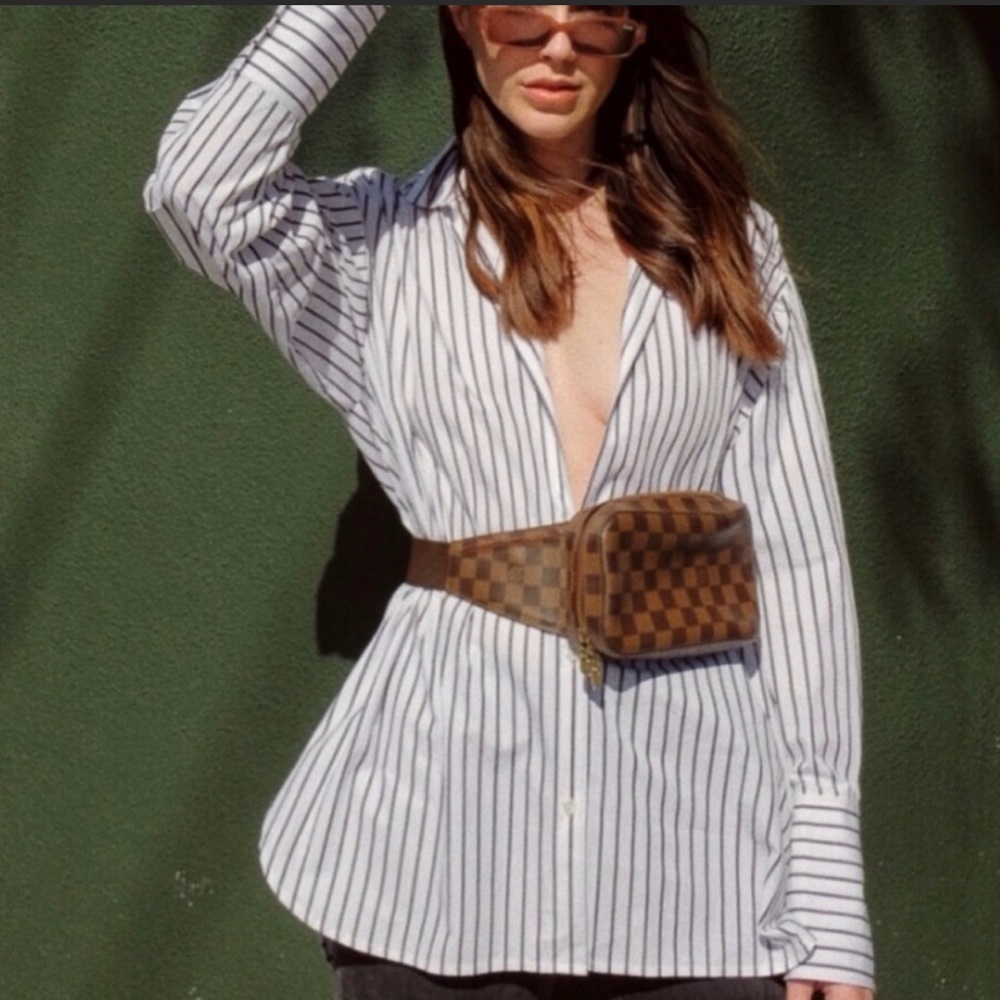 FRAME Oversized Cotton Poplin Blouse - XS
